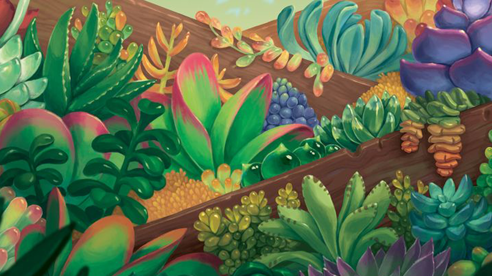 Design your own beautiful garden with board game Succulent